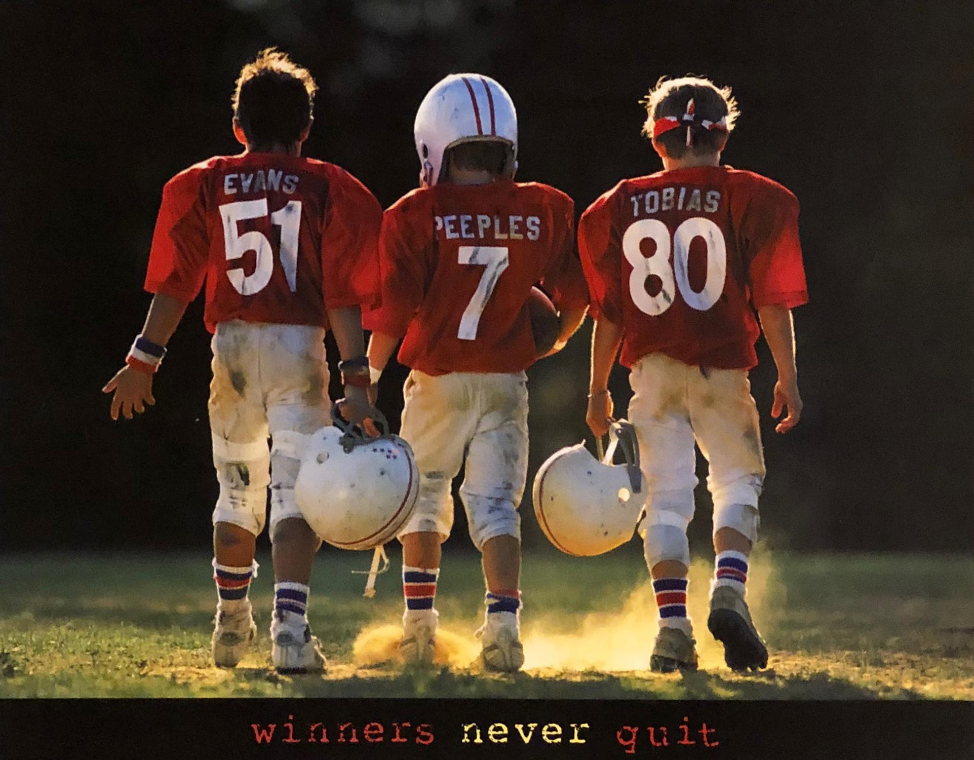 Winners Never Quit - Football