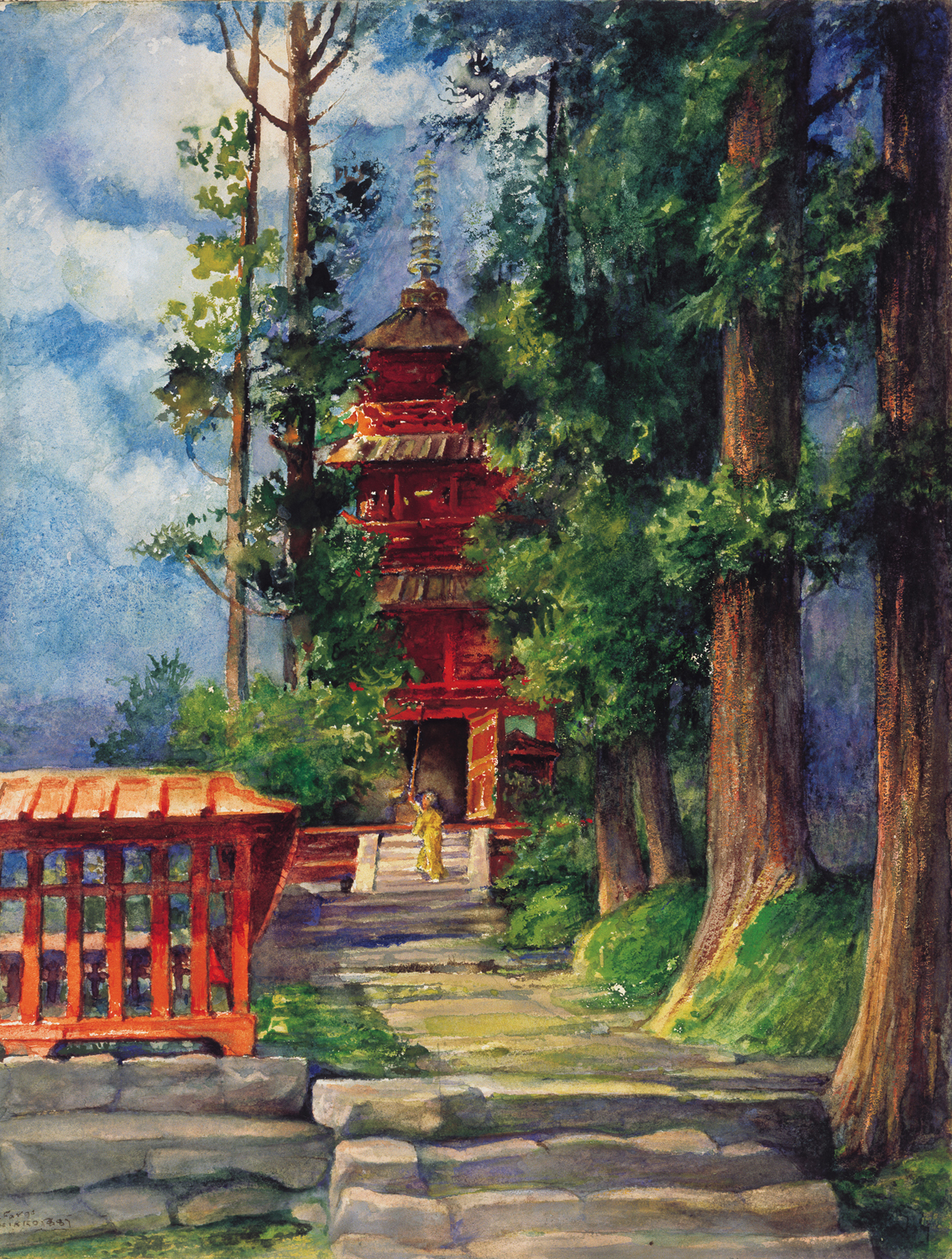 Red Pagoda, Nikko, 1886