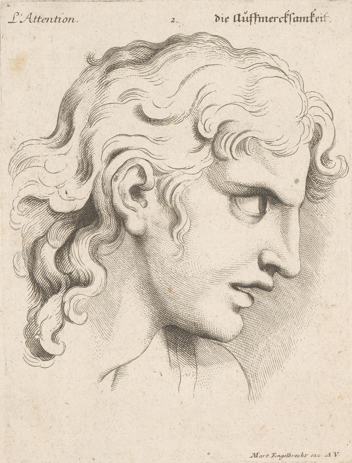 Head of a Man in a State of Attention, 17th century