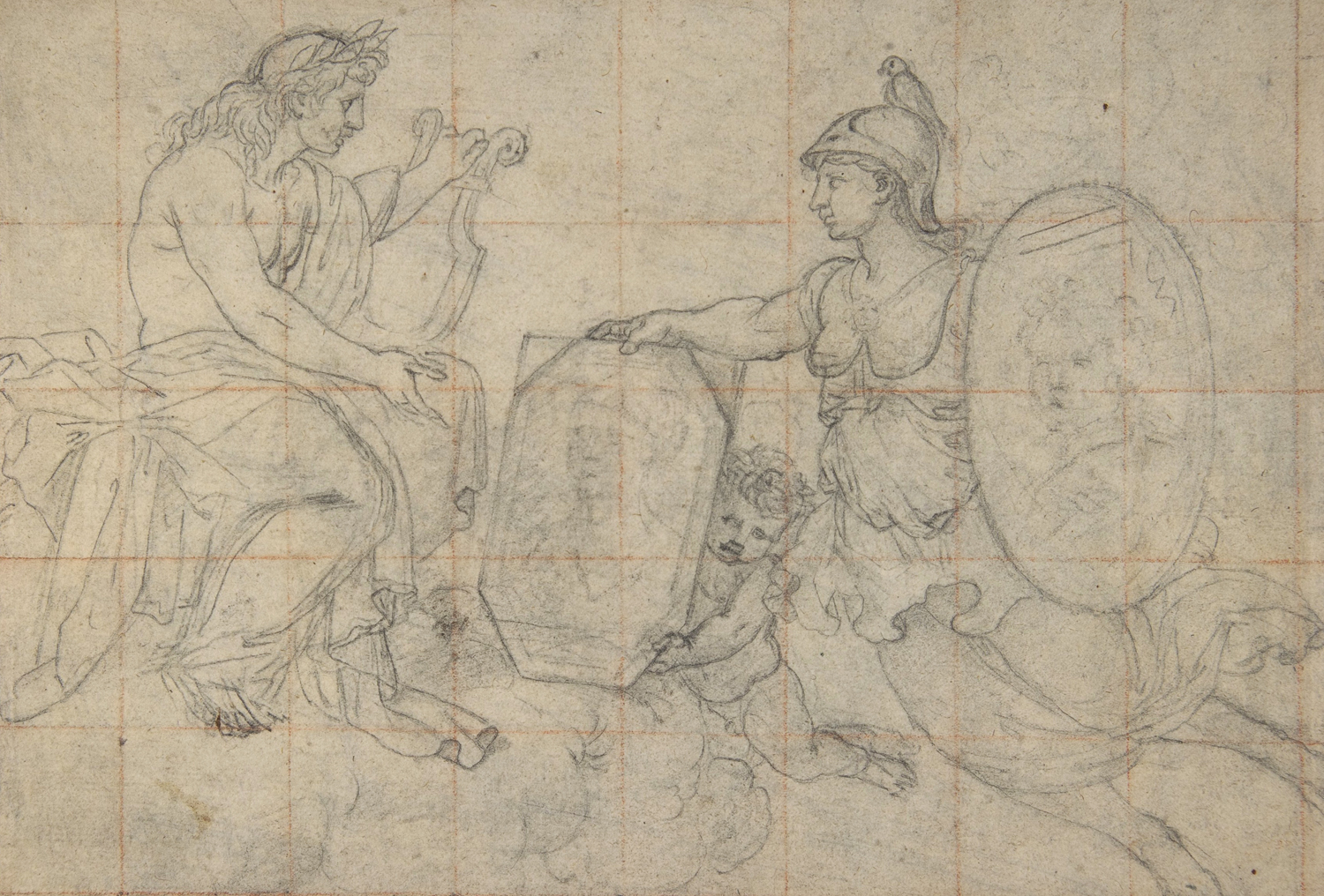 Minerva Presenting Two Portraits to Apollo, 17th century