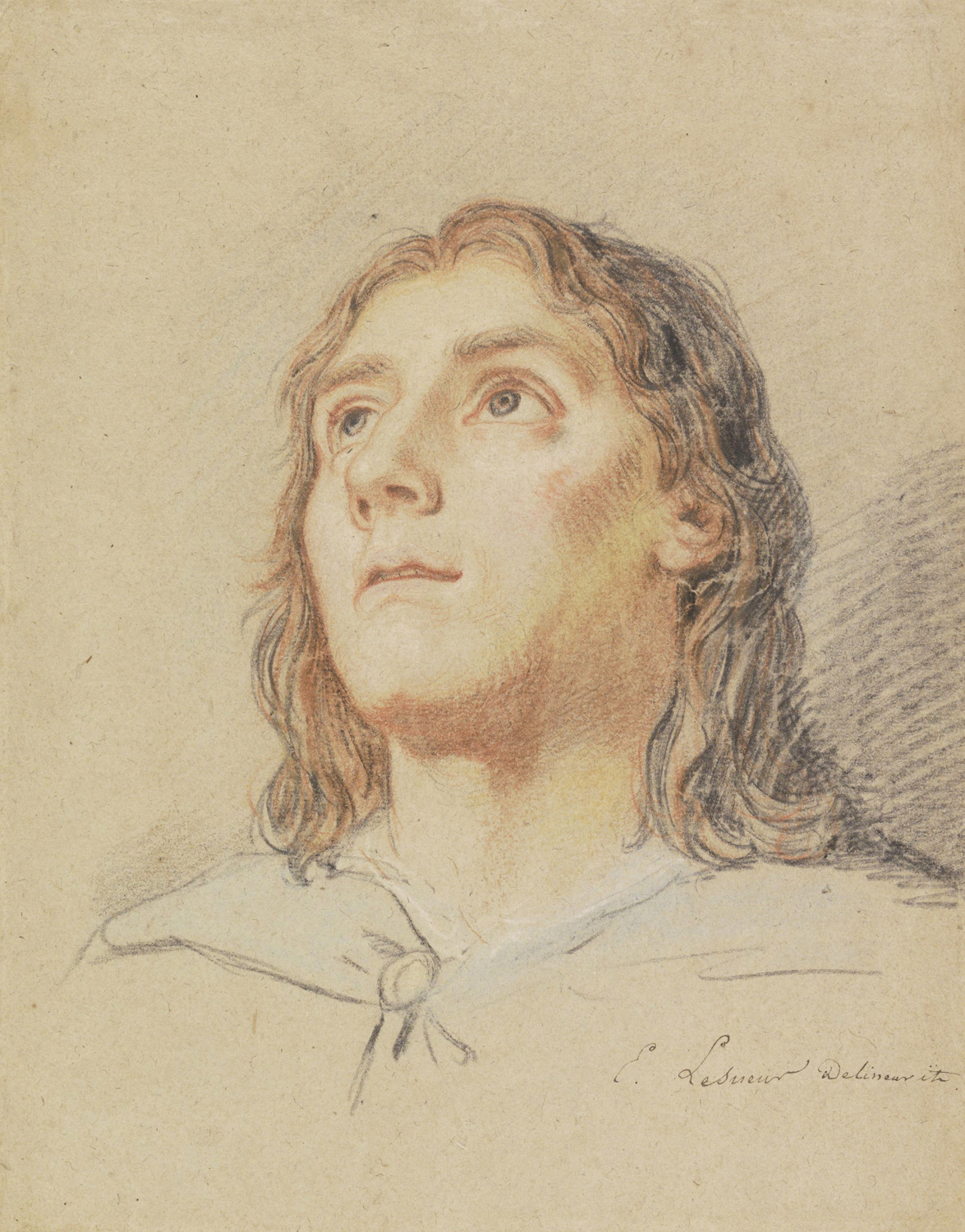 Head of a Young Man with Long Hair, 17th century