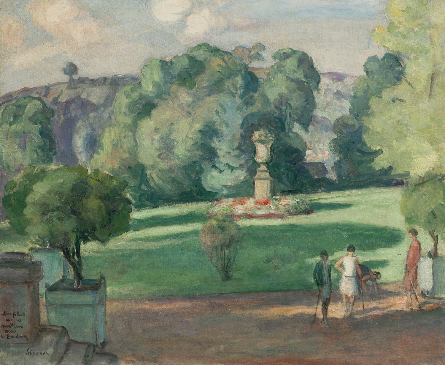 Cricket Players in the Park, c. 1920-22