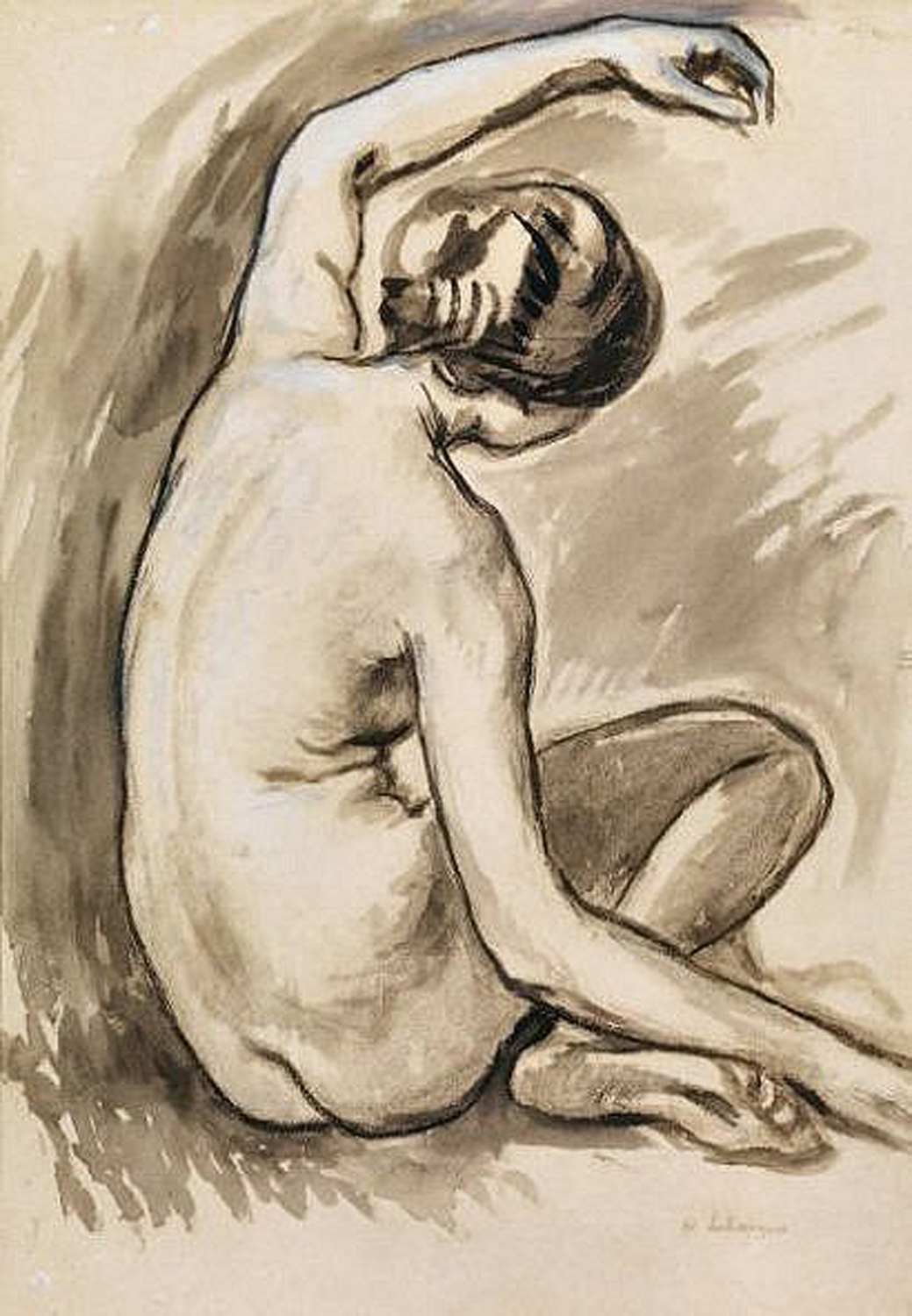 Nu Assis (Seated Nude), 1913