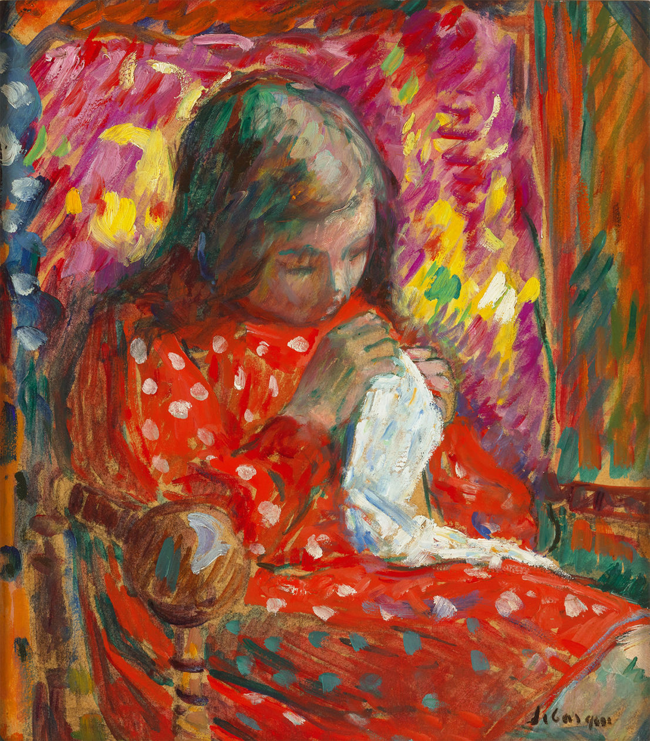 Jeune Fille Cousant (Young Girl Sewing), c. 1925