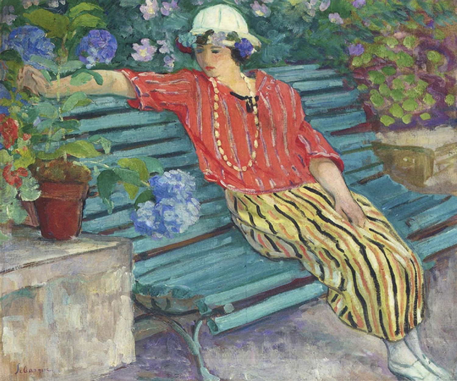 Jeune Femme aux Hortensias (Young Woman and Hydrangeas), 1925