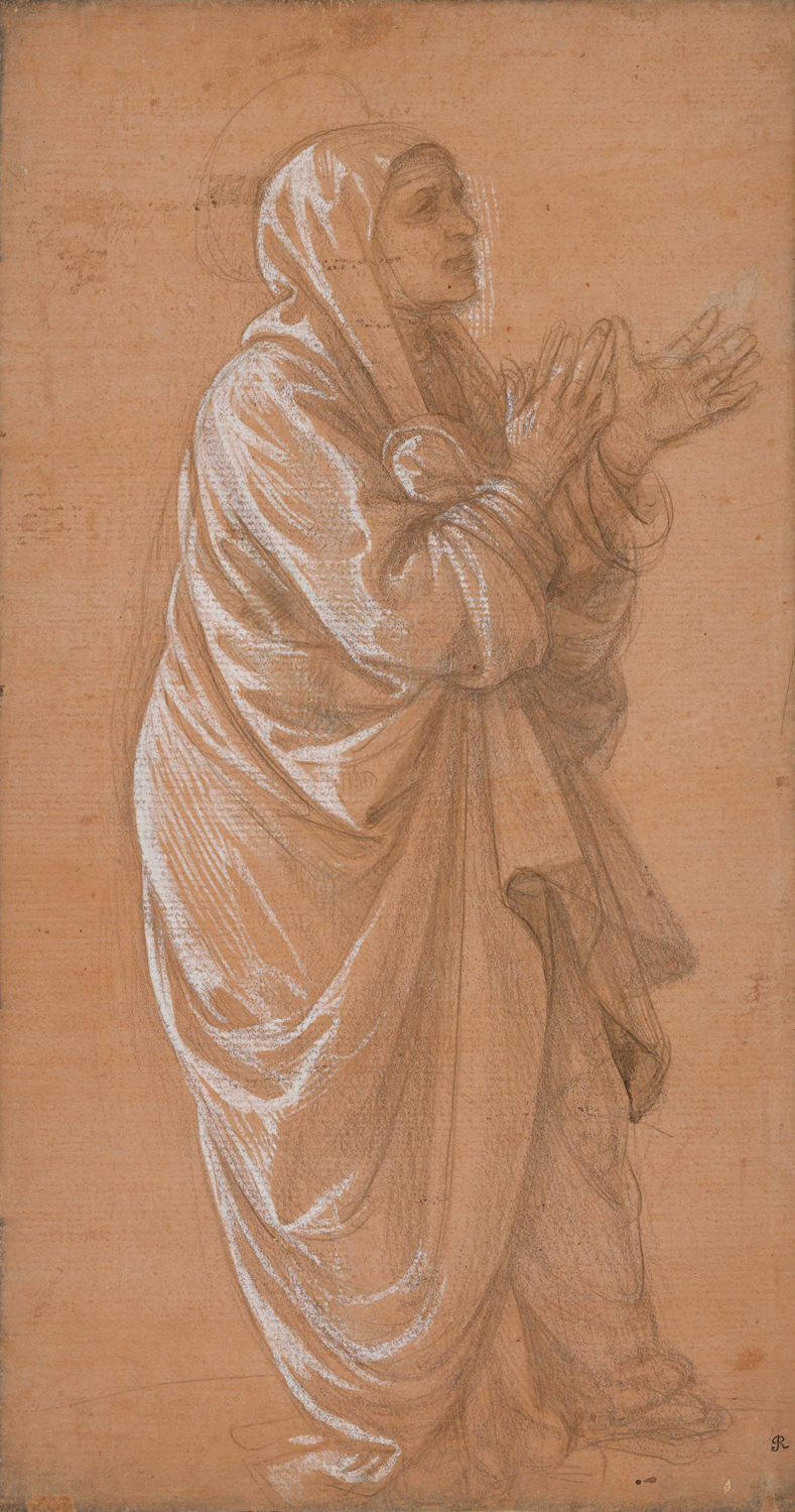 Female Saint with Hands Held Out in Supplication, c. 1440