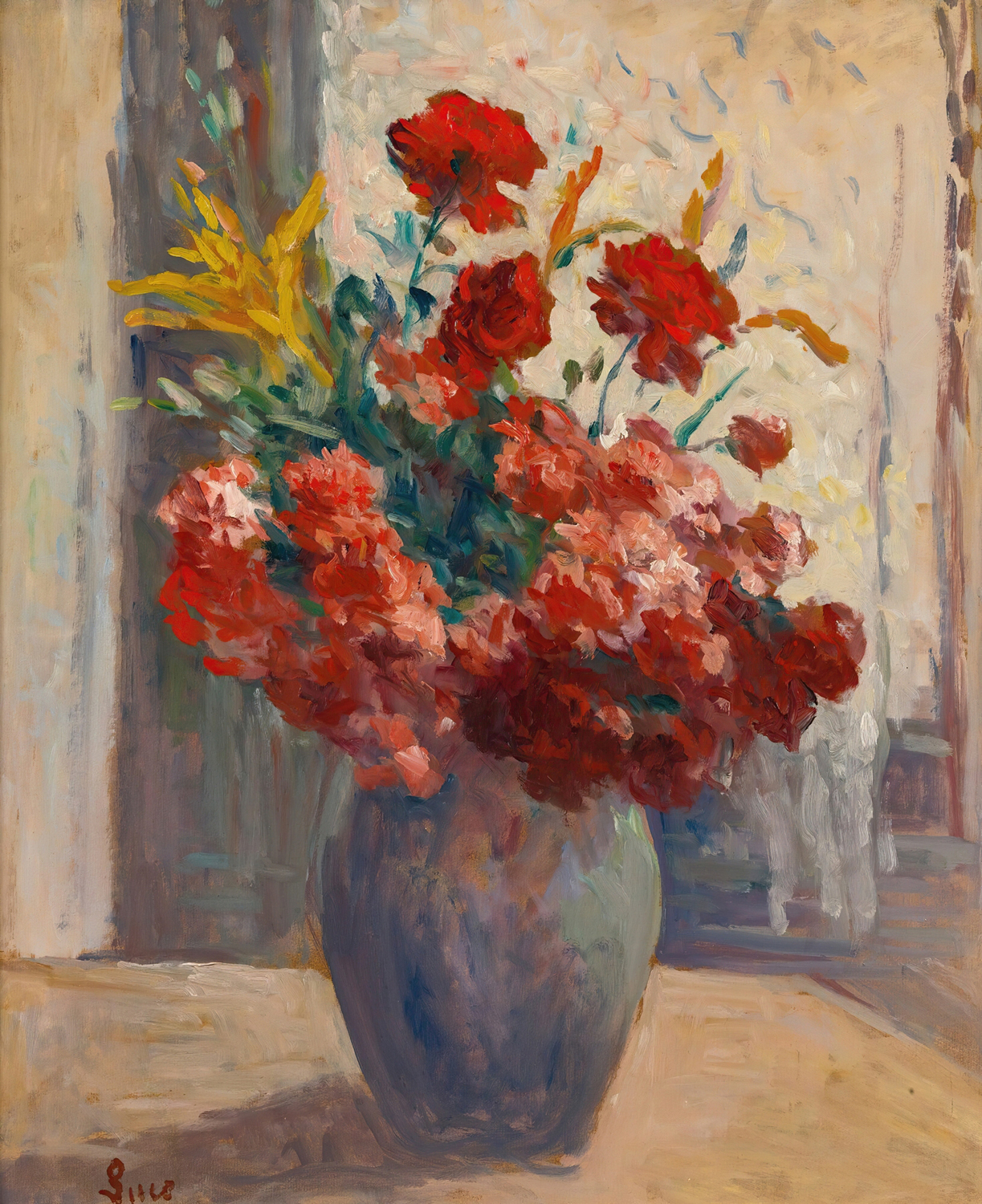 Bouquet De Fleurs Dans Un Vase, 20th century