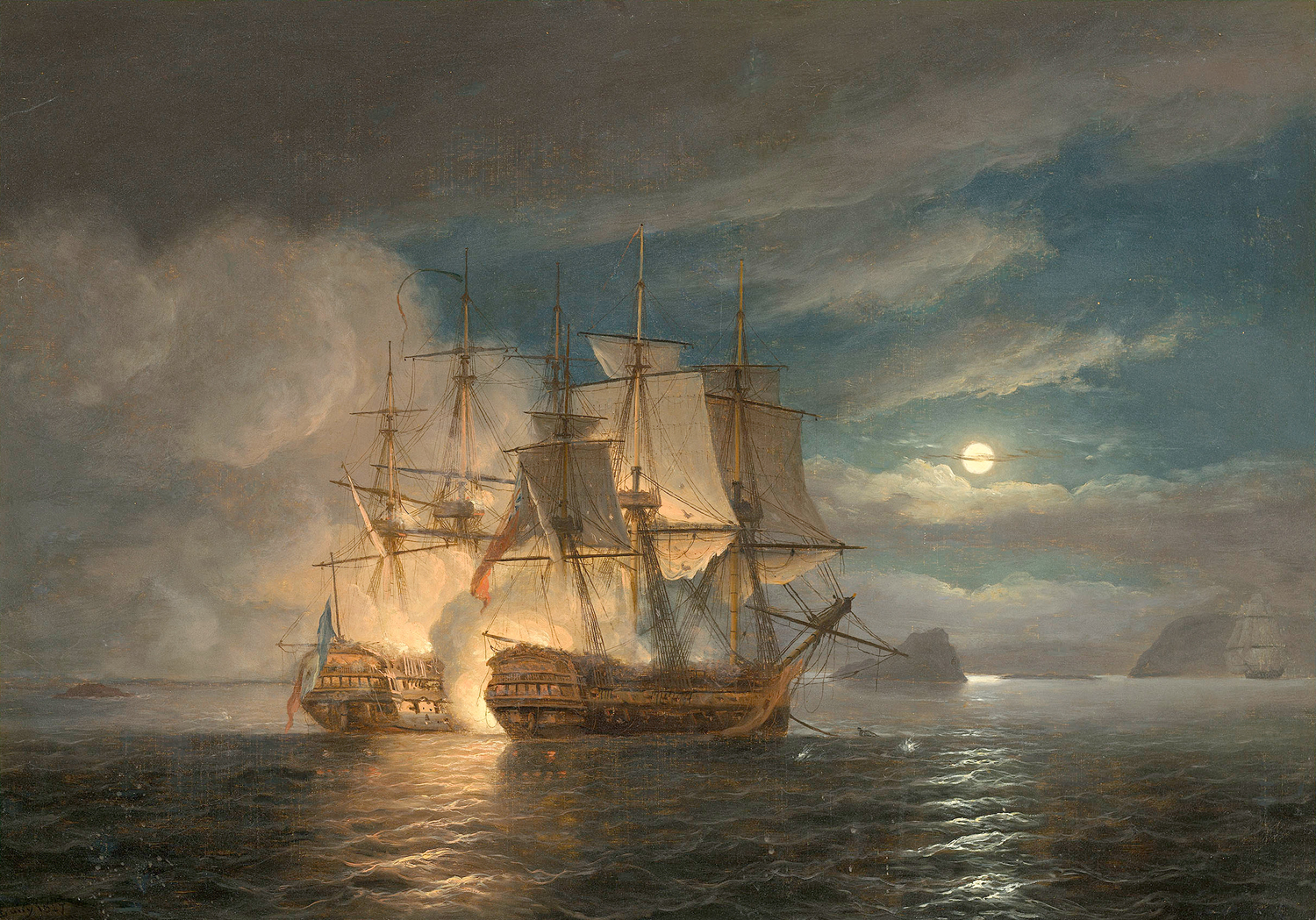 The French 74 Hercule Surrendering to HMS Mars off Brest, 1827