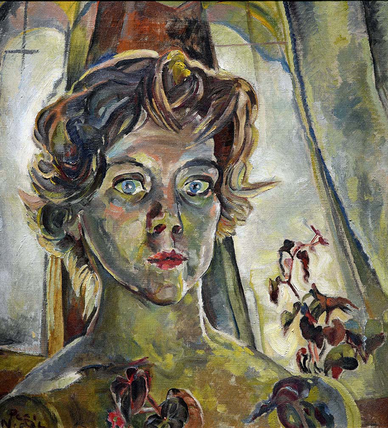 Self-Portrait with Begonia, 1935