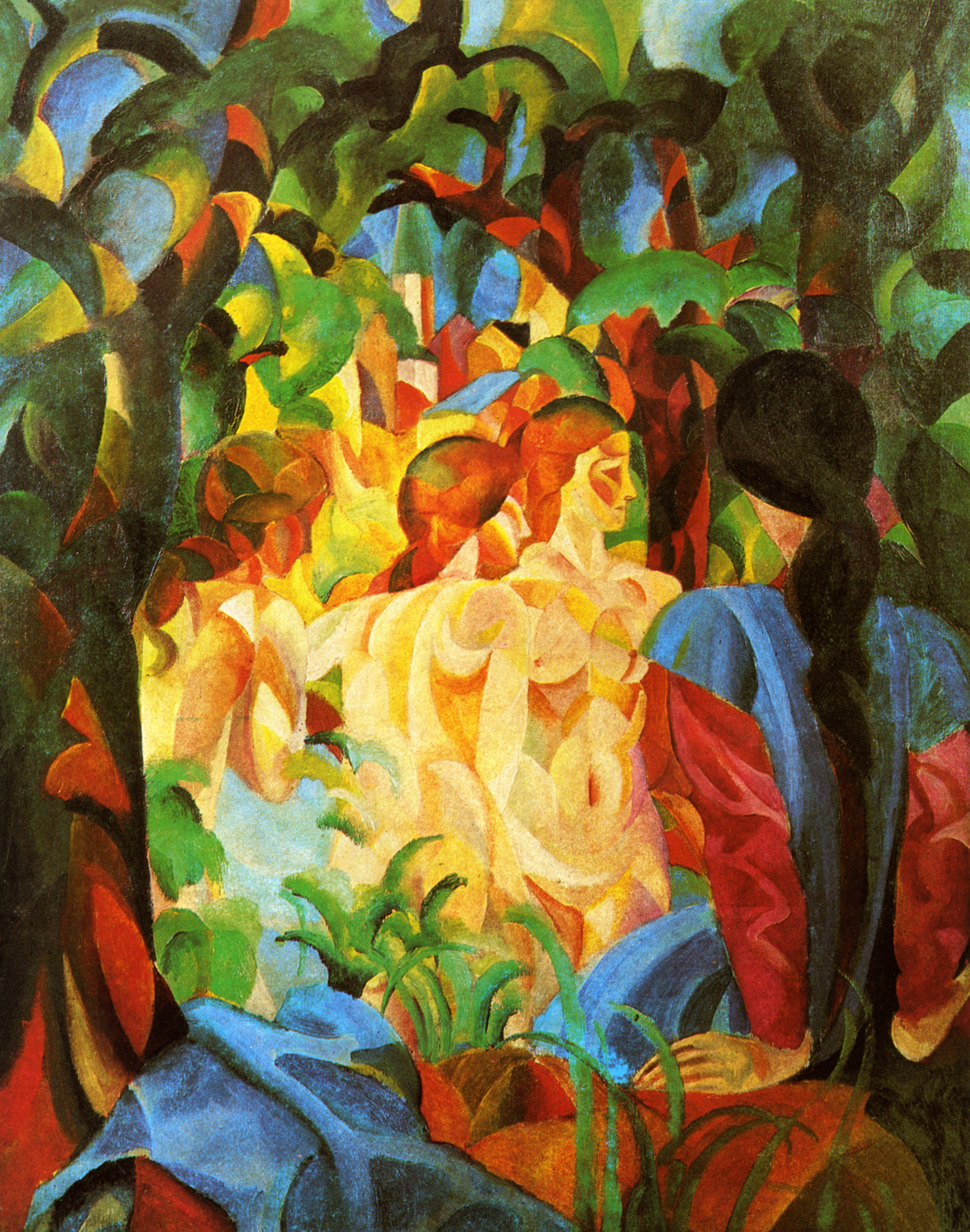 Bathing Girls with City in the Background, 1913