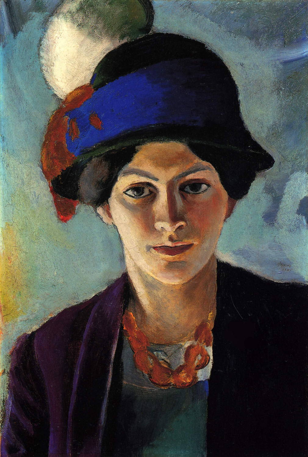 Portrait of the Artist's Wife with a Hat, 1909