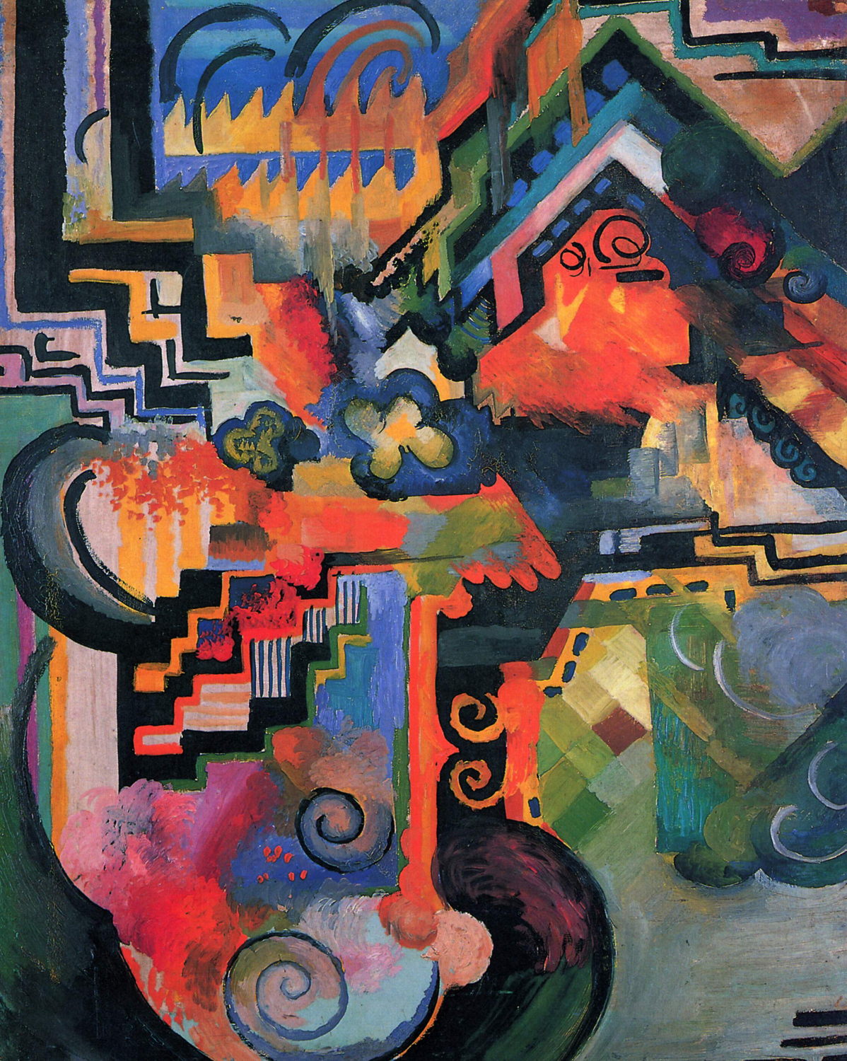 Colored Composition (Hommage to Johann Sebastian Bach), 1912