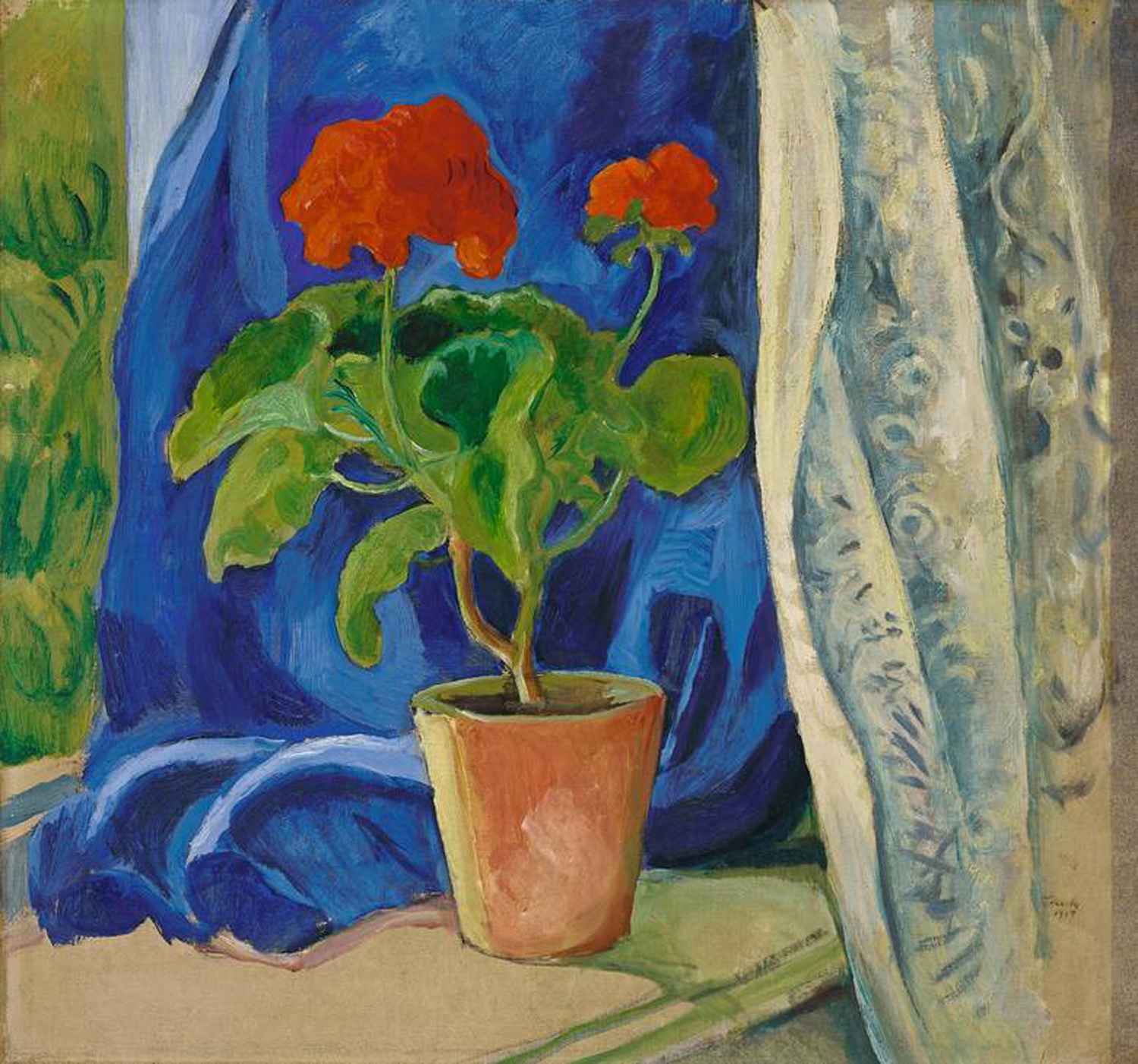 Geranium with a Curtain, 1909