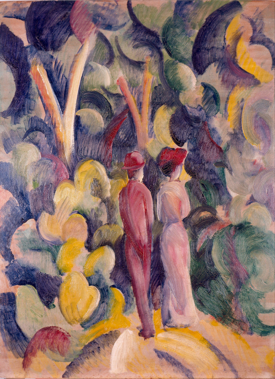 Couple on a Forest Path, 1913