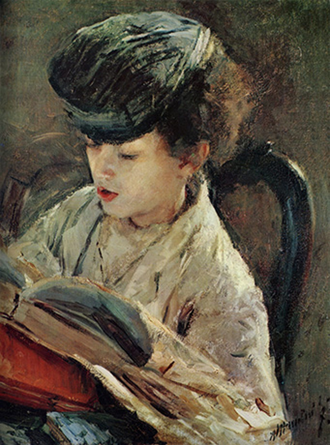 Young Child Reading, c. 1885