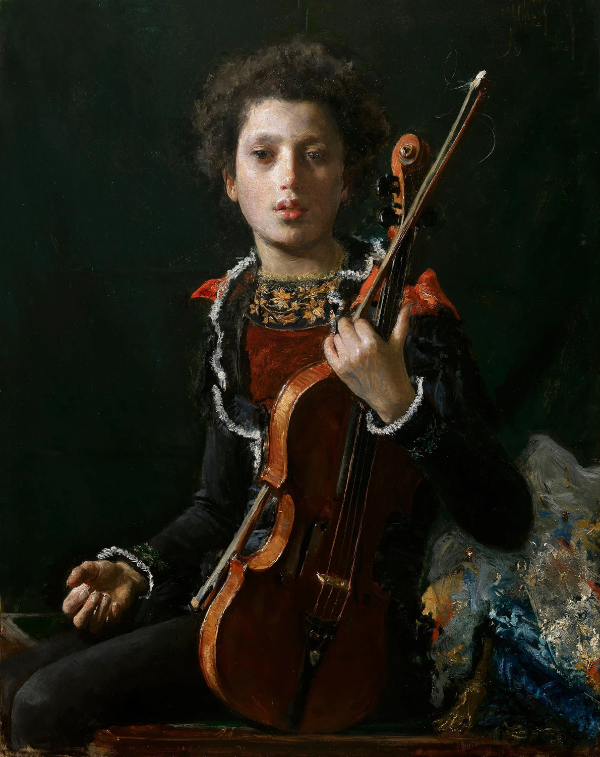 Saltimbanco con Violino (Circus Performer with a Violin), 1878