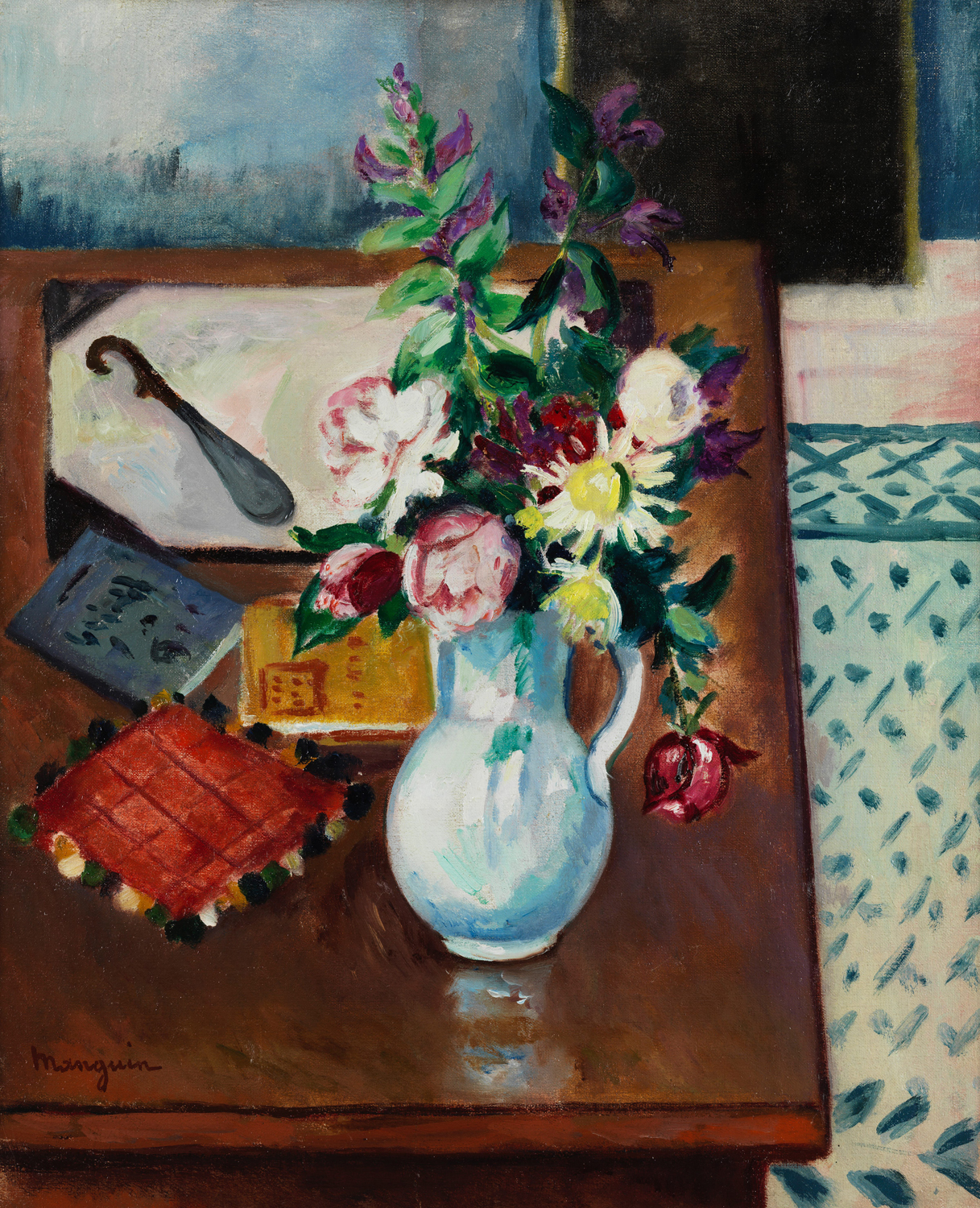 Coin de Table, Fleurs Roses (Corner of the Table with Pink Flowers), 1922