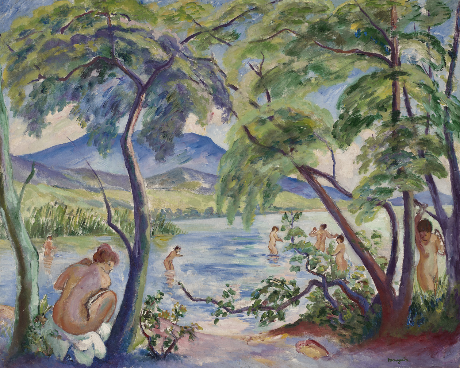 Paysage aux Baigneuses, Colombier, 1917