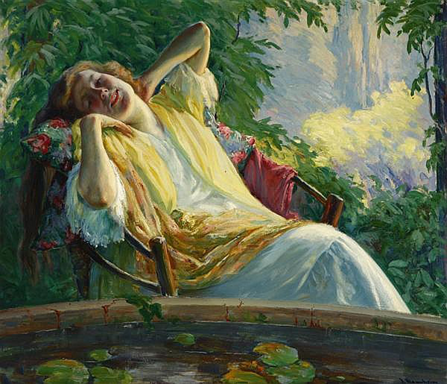 Woman Reclining in a Chair, 20th century