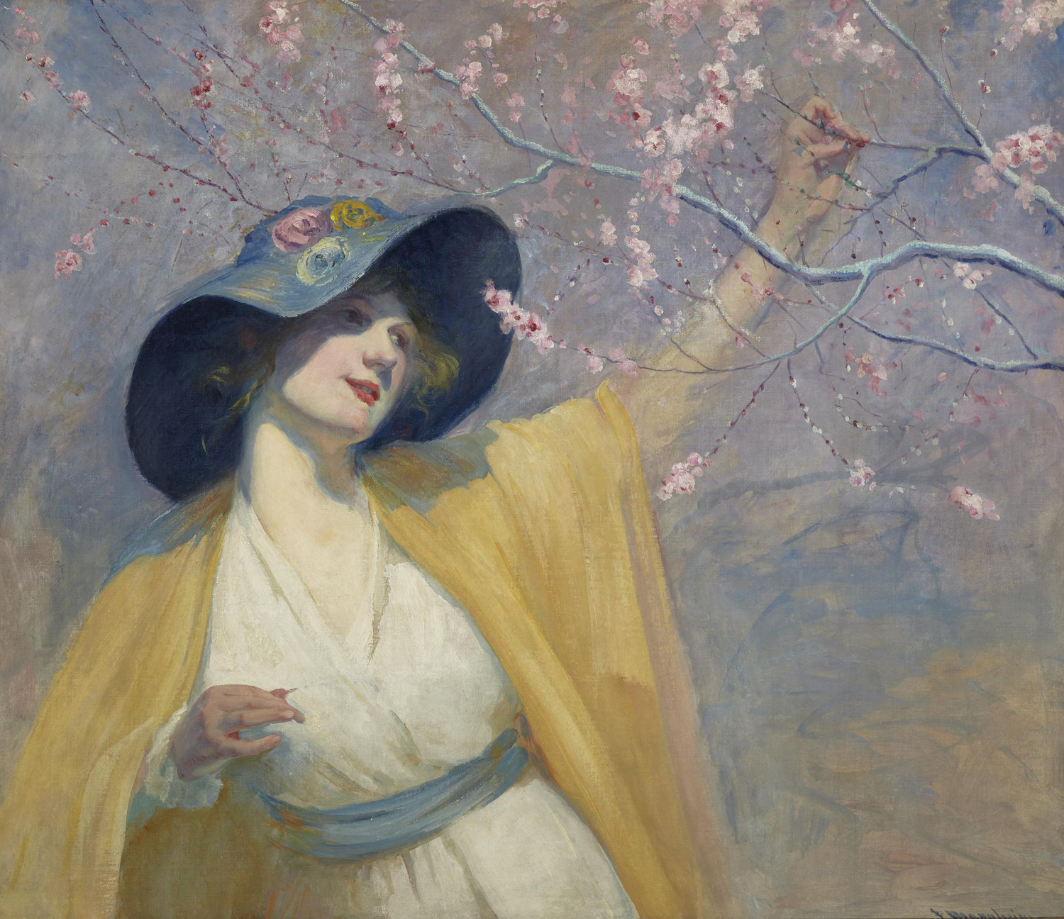 Picking Cherry Blossoms, c. 1925