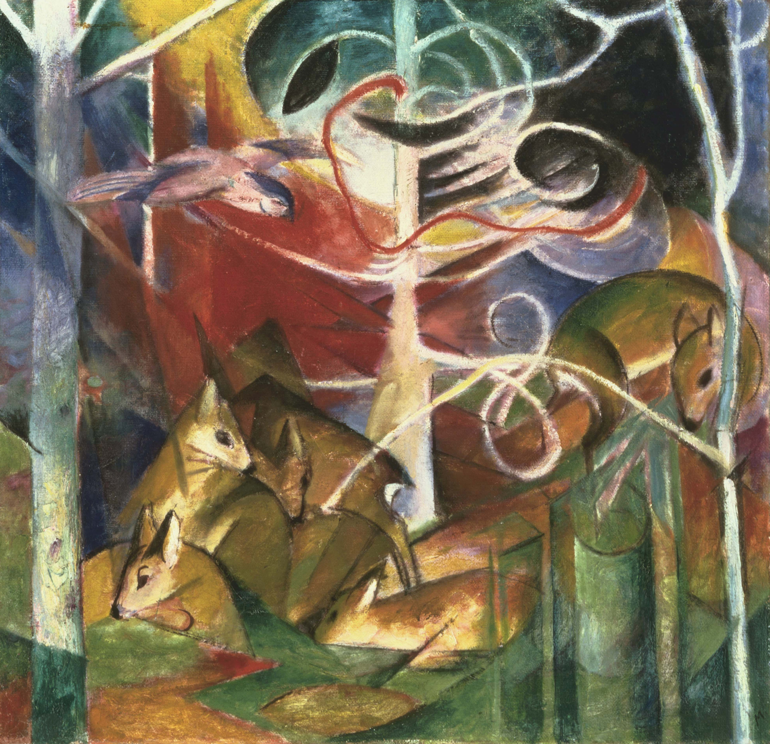 Deer in the Woods I, 1913