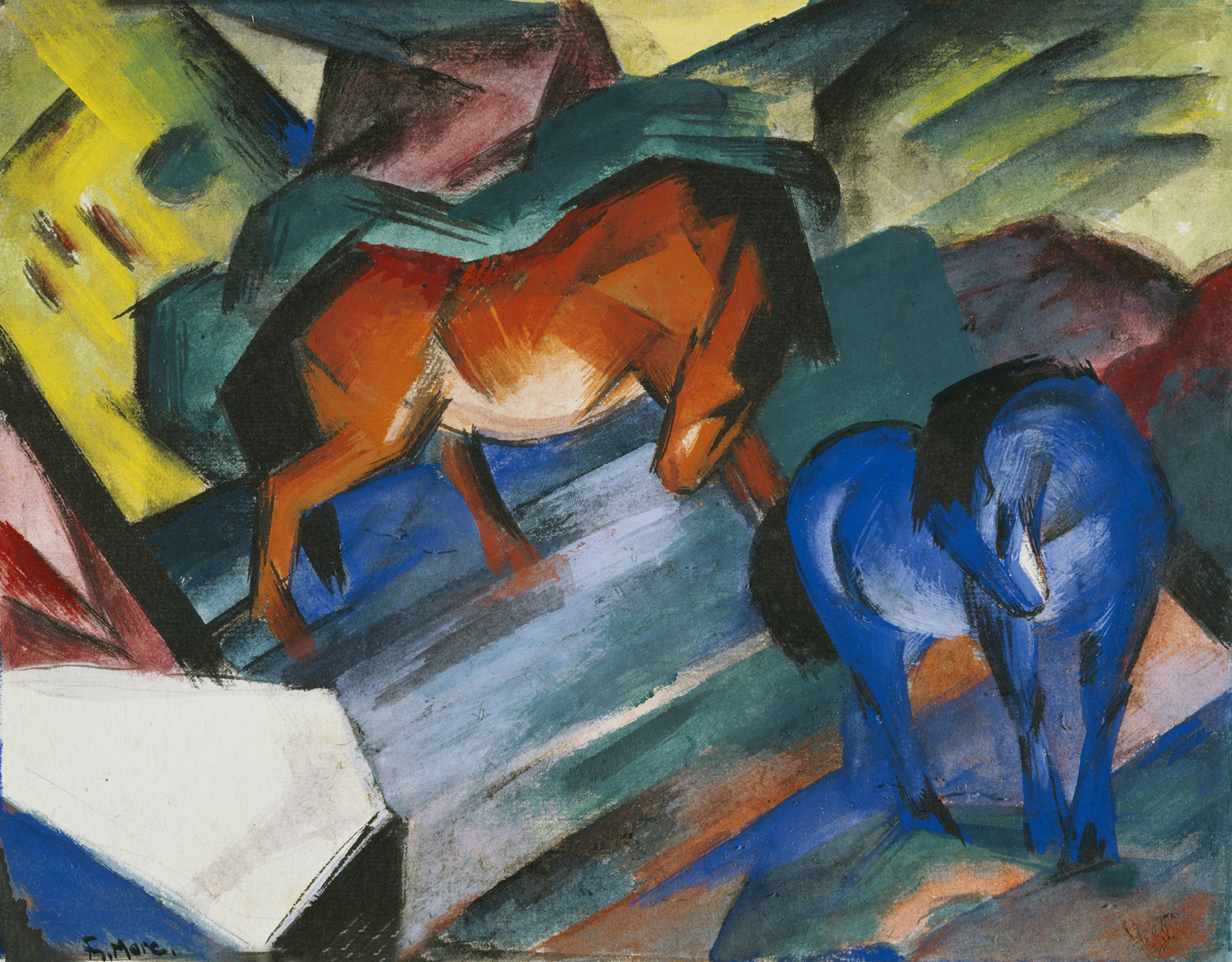 Red and Blue Horses, 1912