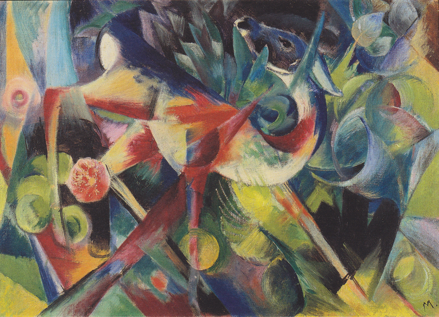 Deer in a Flower Garden, 1913