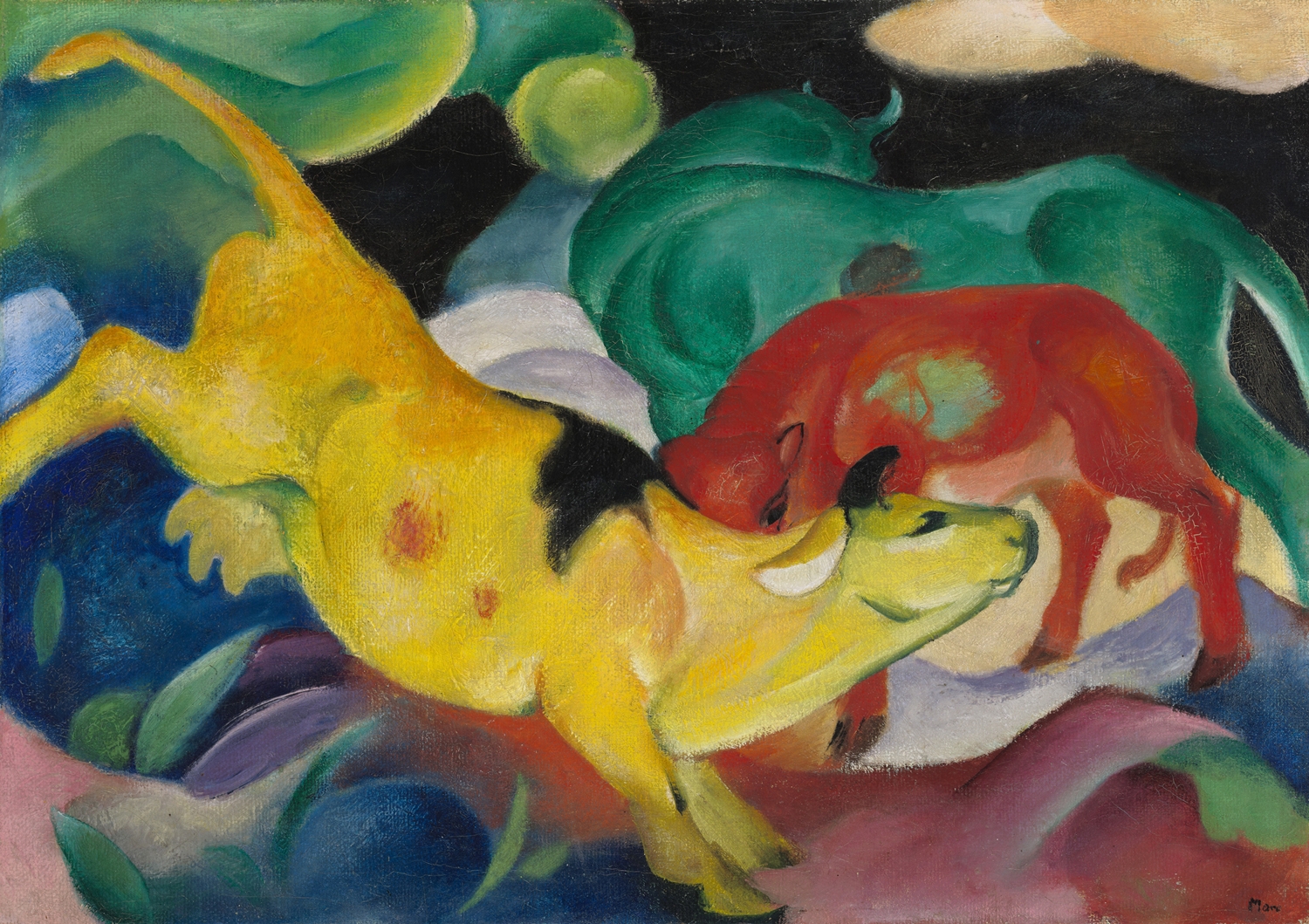 Cows, Red, Green and Yellow, 1912