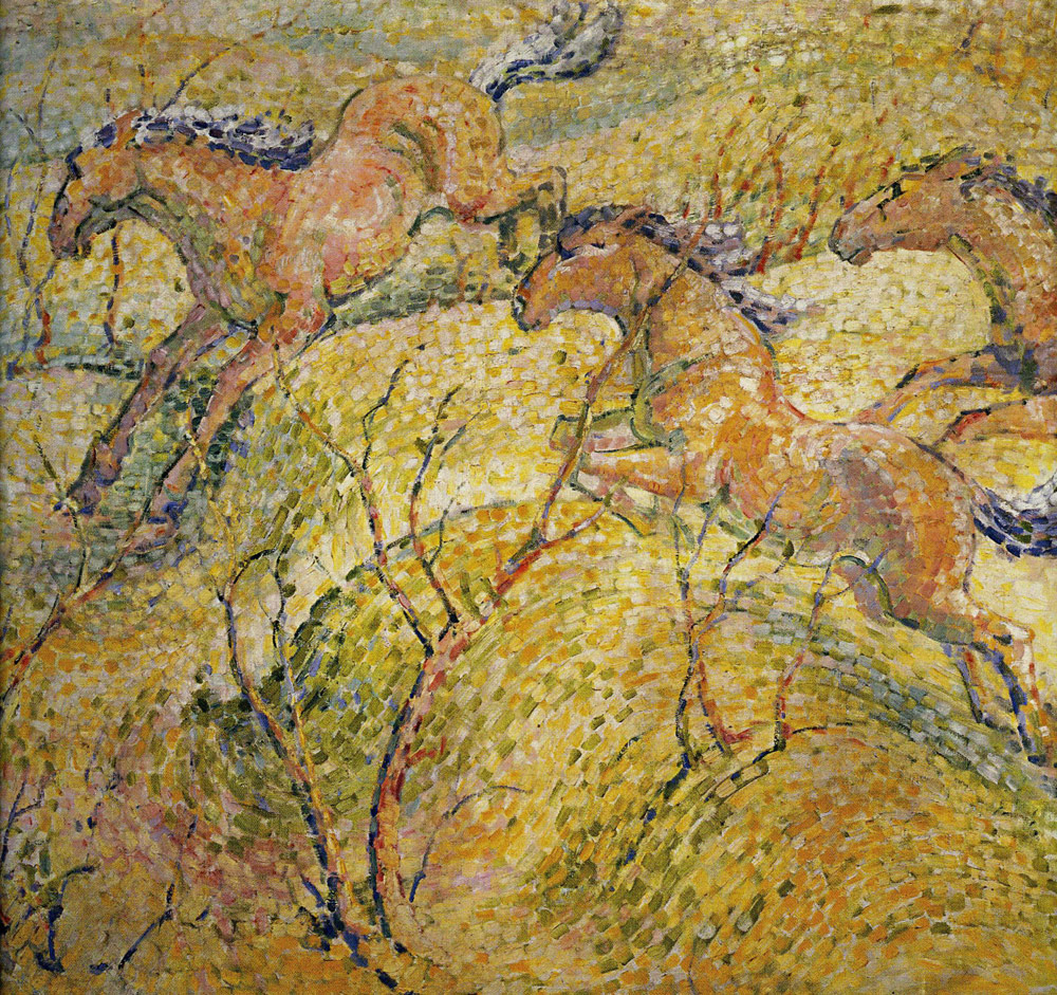 Jumping Horses, 1910