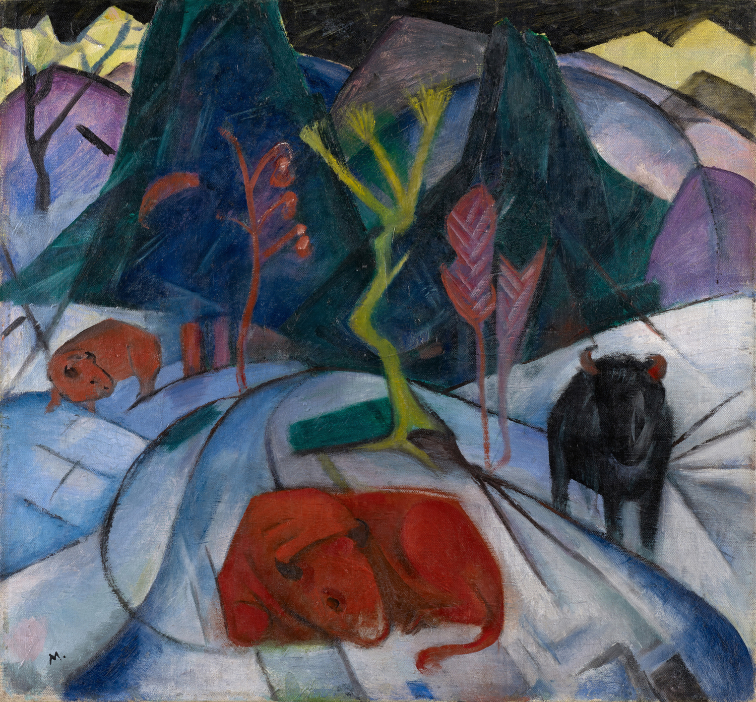 Bison in Winter, 1913