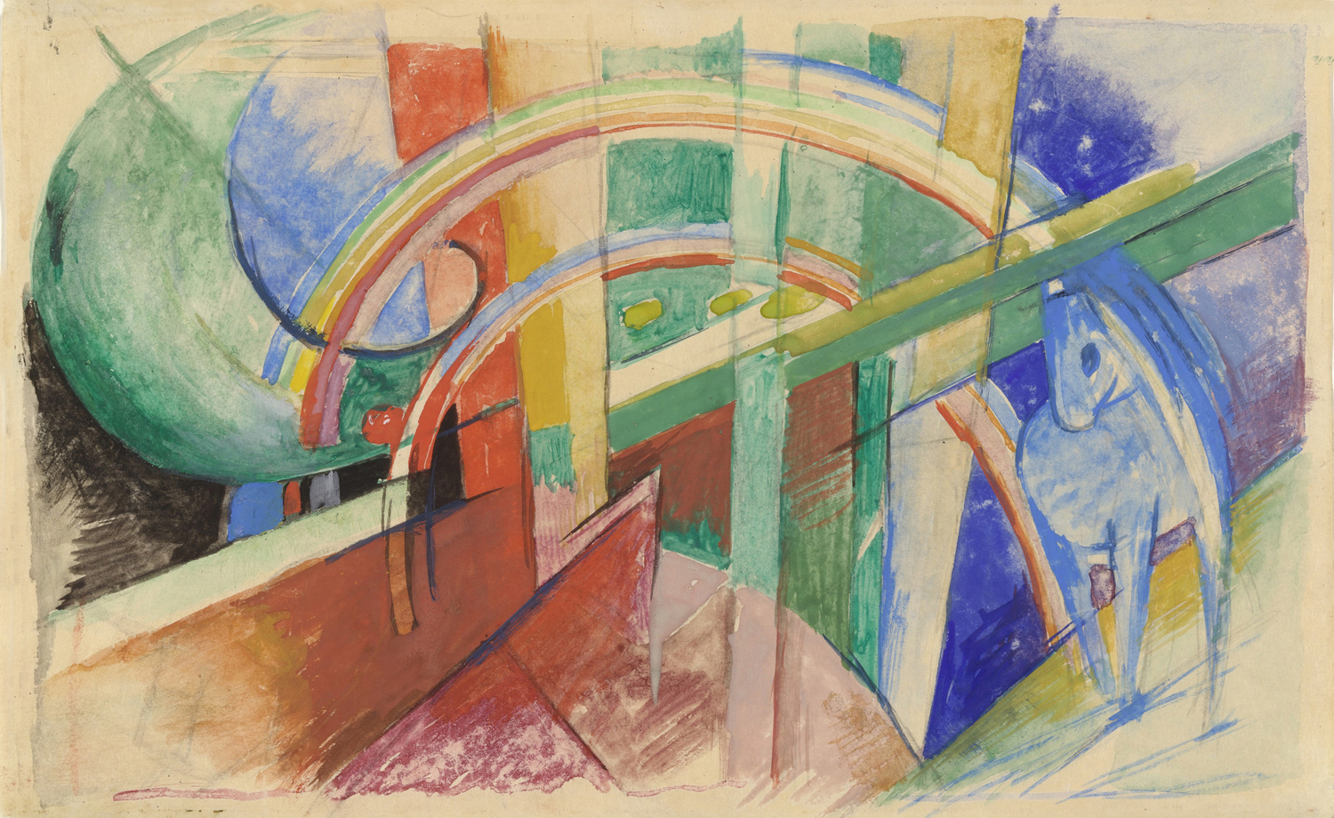 Blue Horse with Rainbow, 1913