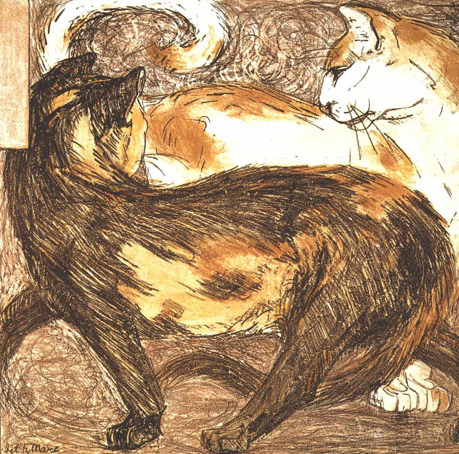 Two Cats, 1909