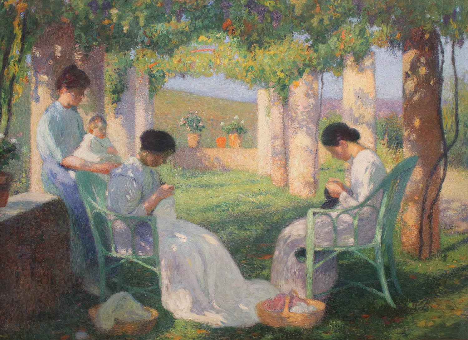 Knitting in the Pergola, 1913