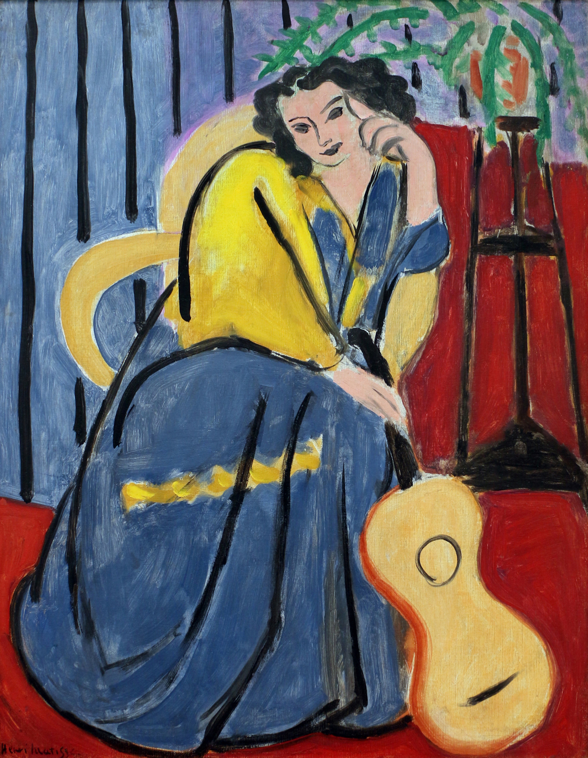 Girl in Yellow and Blue with a Guitar, 1939