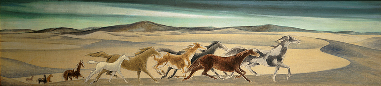 Horses Crossing Dunes, 1936