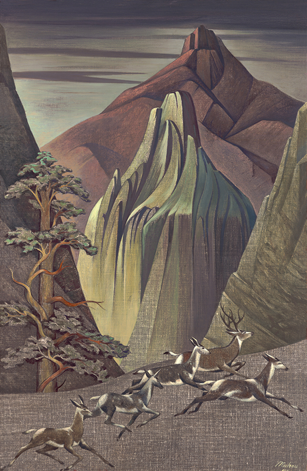 Deer in Moonlight, 1946