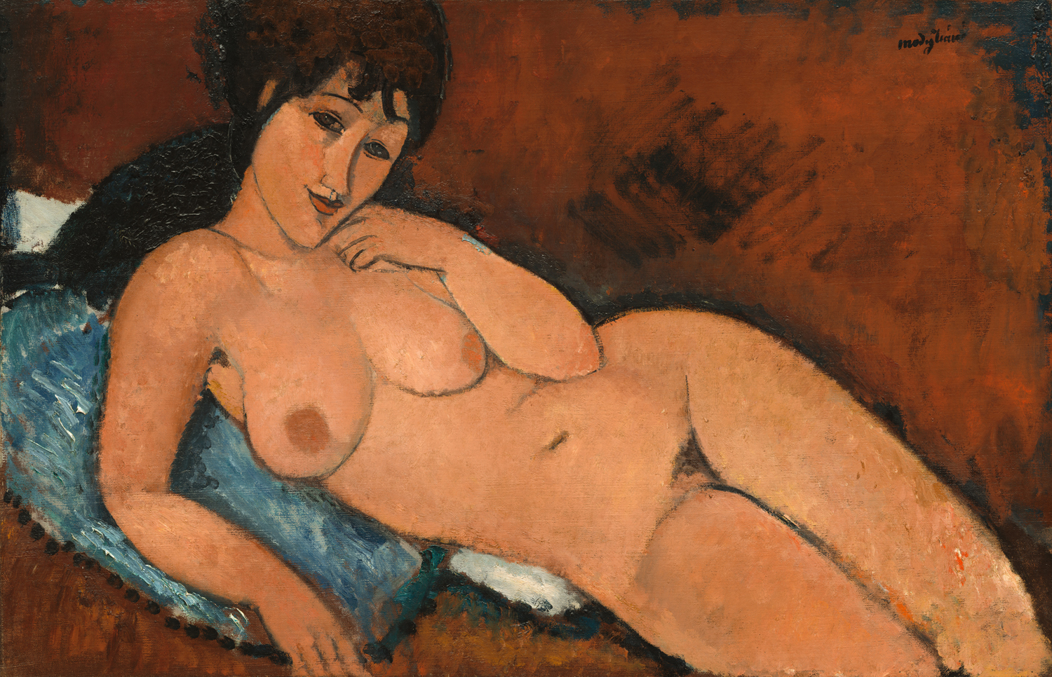 Nude on a Blue Cushion, 1917