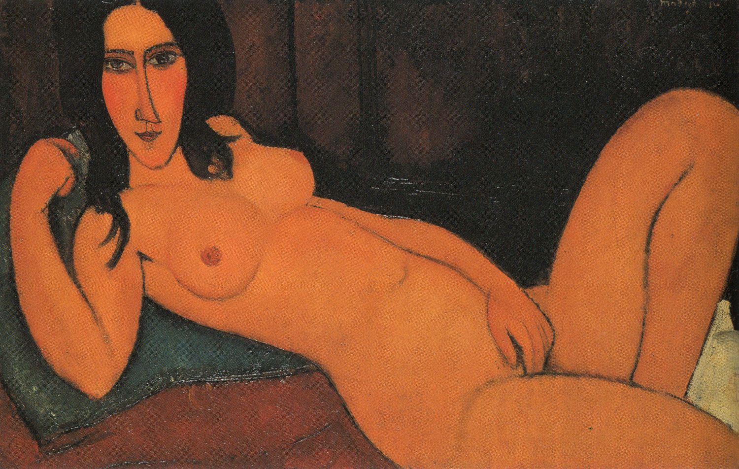 Reclining Nude with Hair Taken Down, 1917