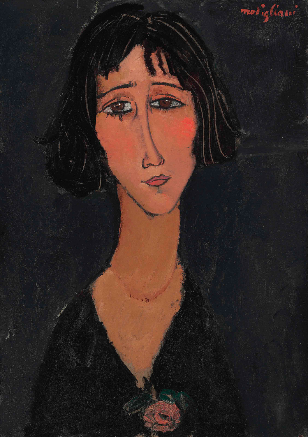 A Young Woman with a Rose (Margherita), 1916