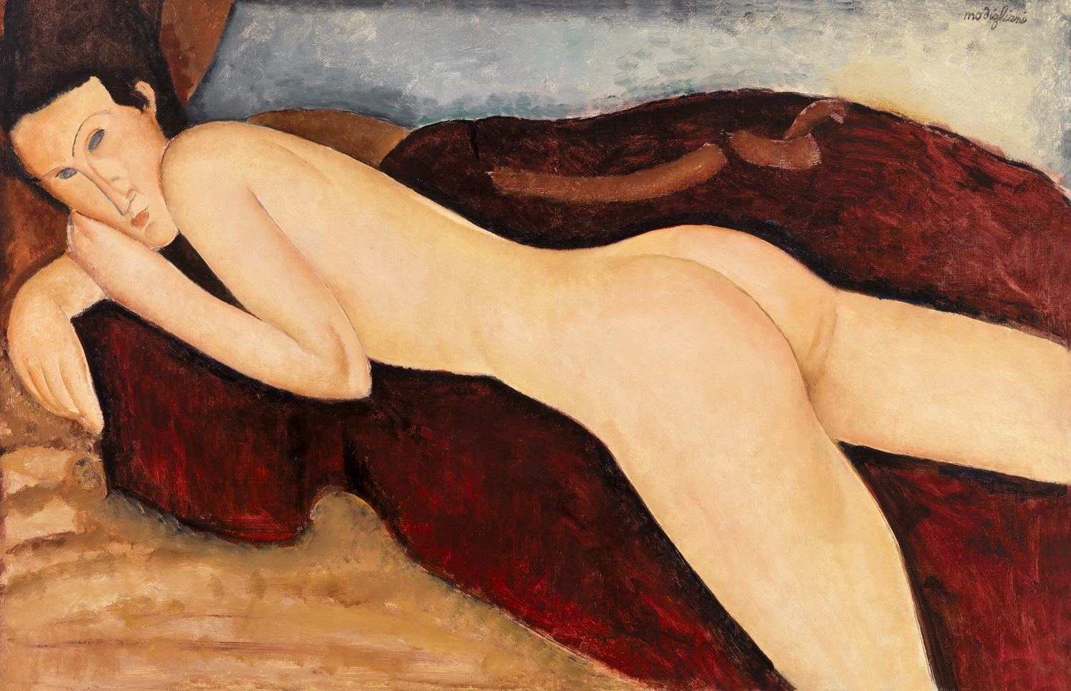 Reclining Nude from the Back, 1917