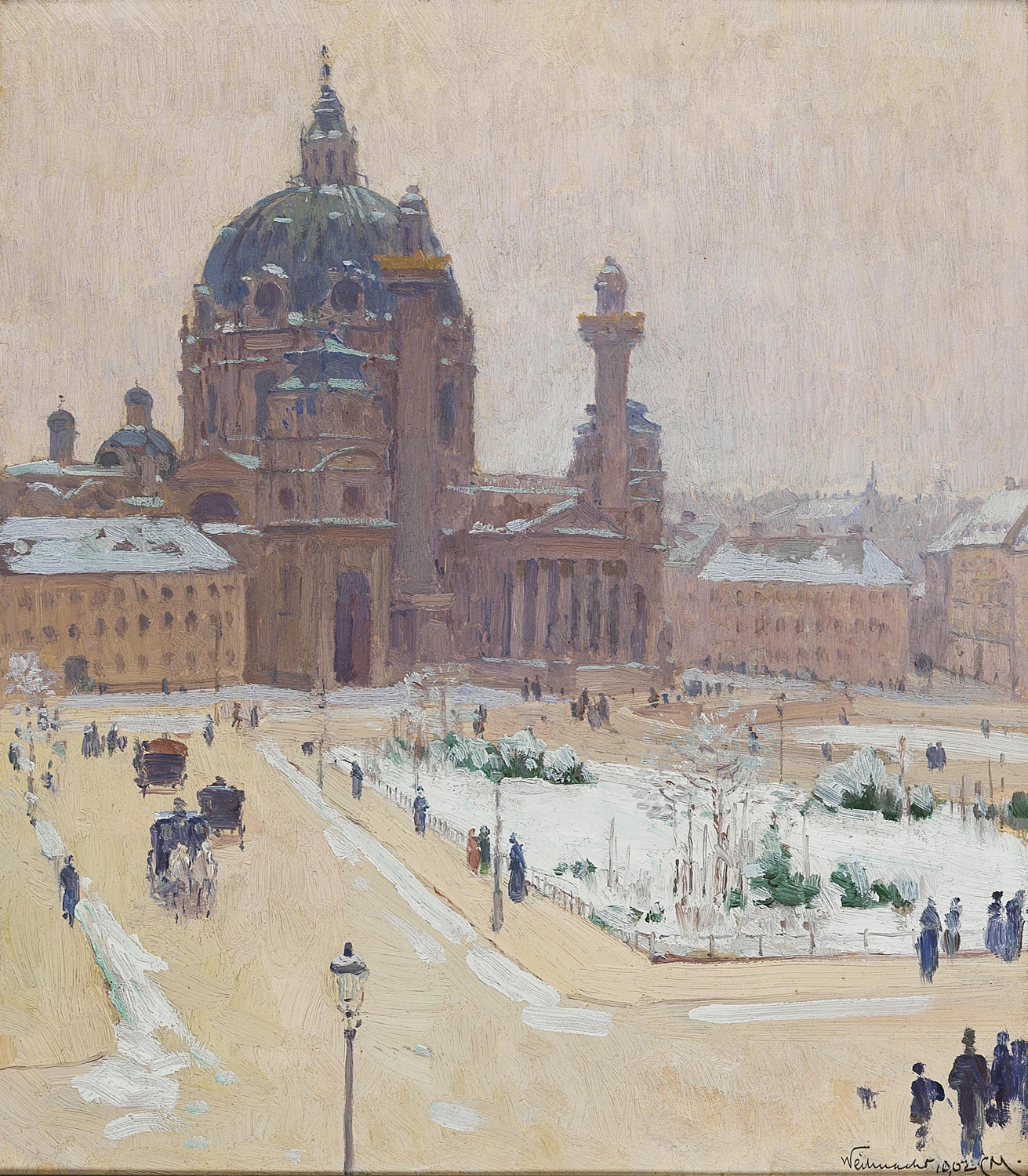 Church of St. Charles in Winter, 1902