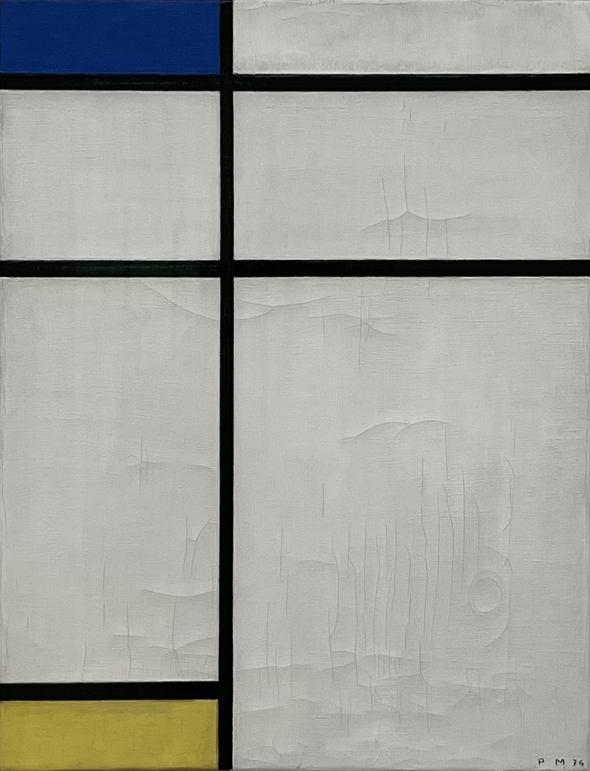 Composition in Blue, Yellow & White
