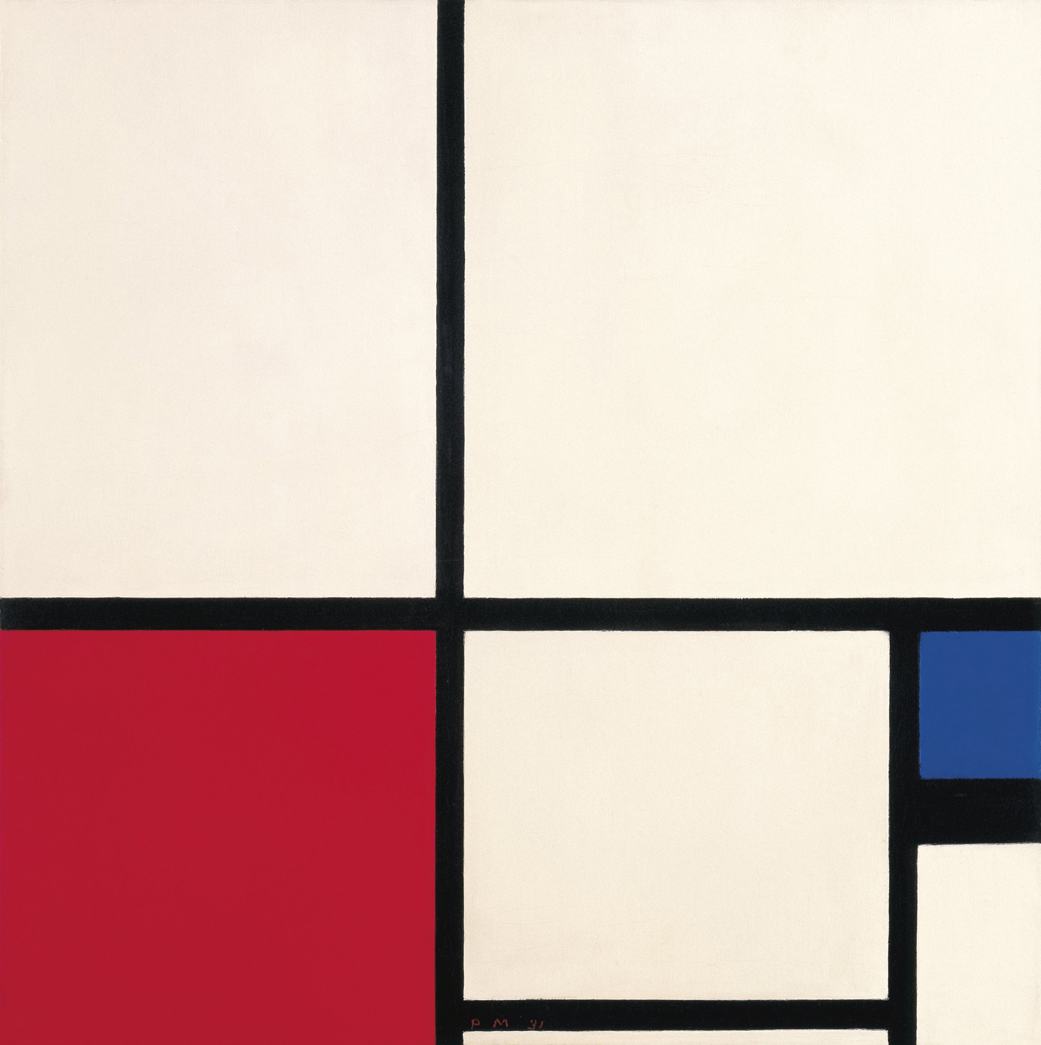 Composition in Colours - Composition No. I with Red and Blue, 1931