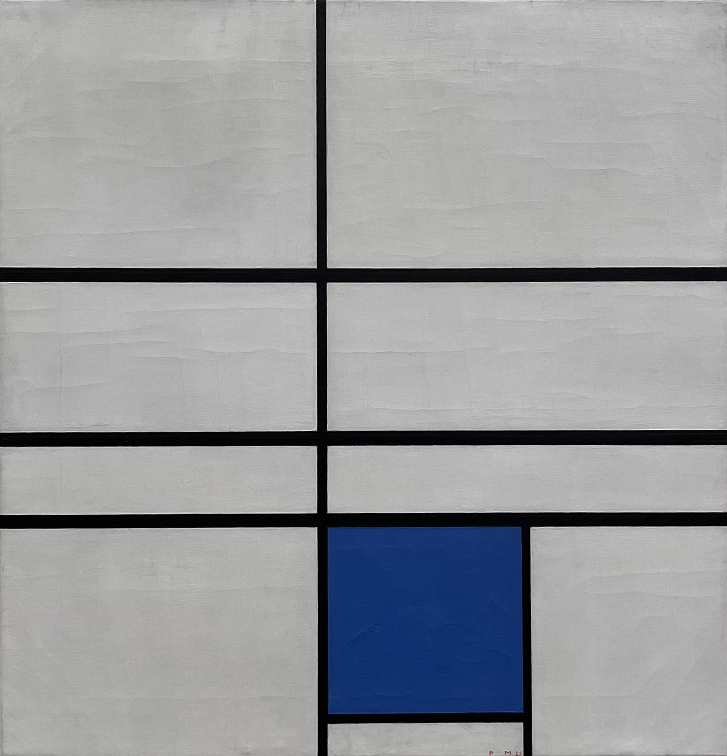 Composition with Double Lines and White and Blue, 1930