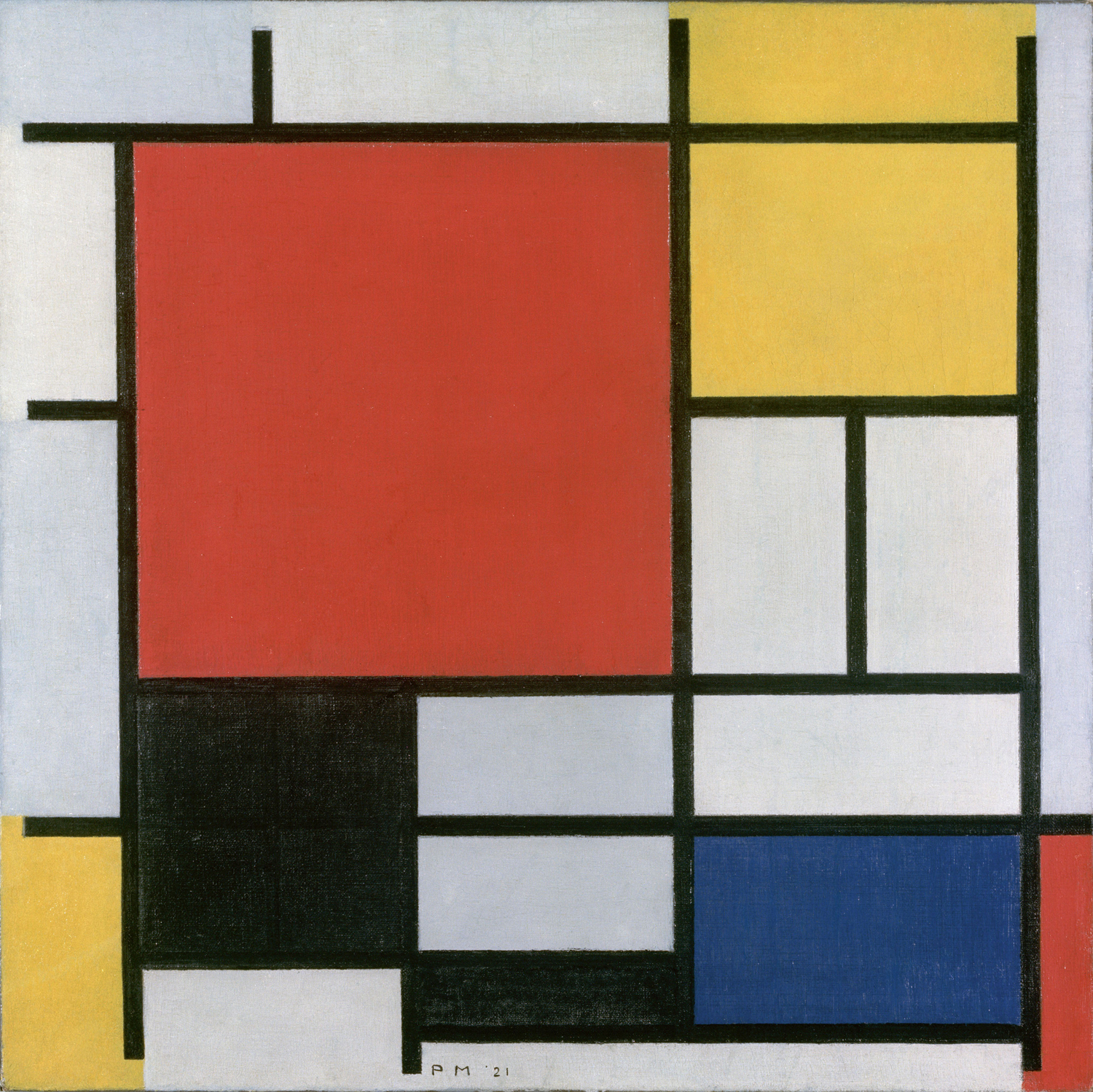 Composition en Rouge, Jaune, Bleu et Noir, 1921