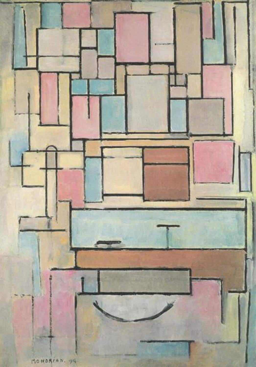 Composition with Color Planes, Facade