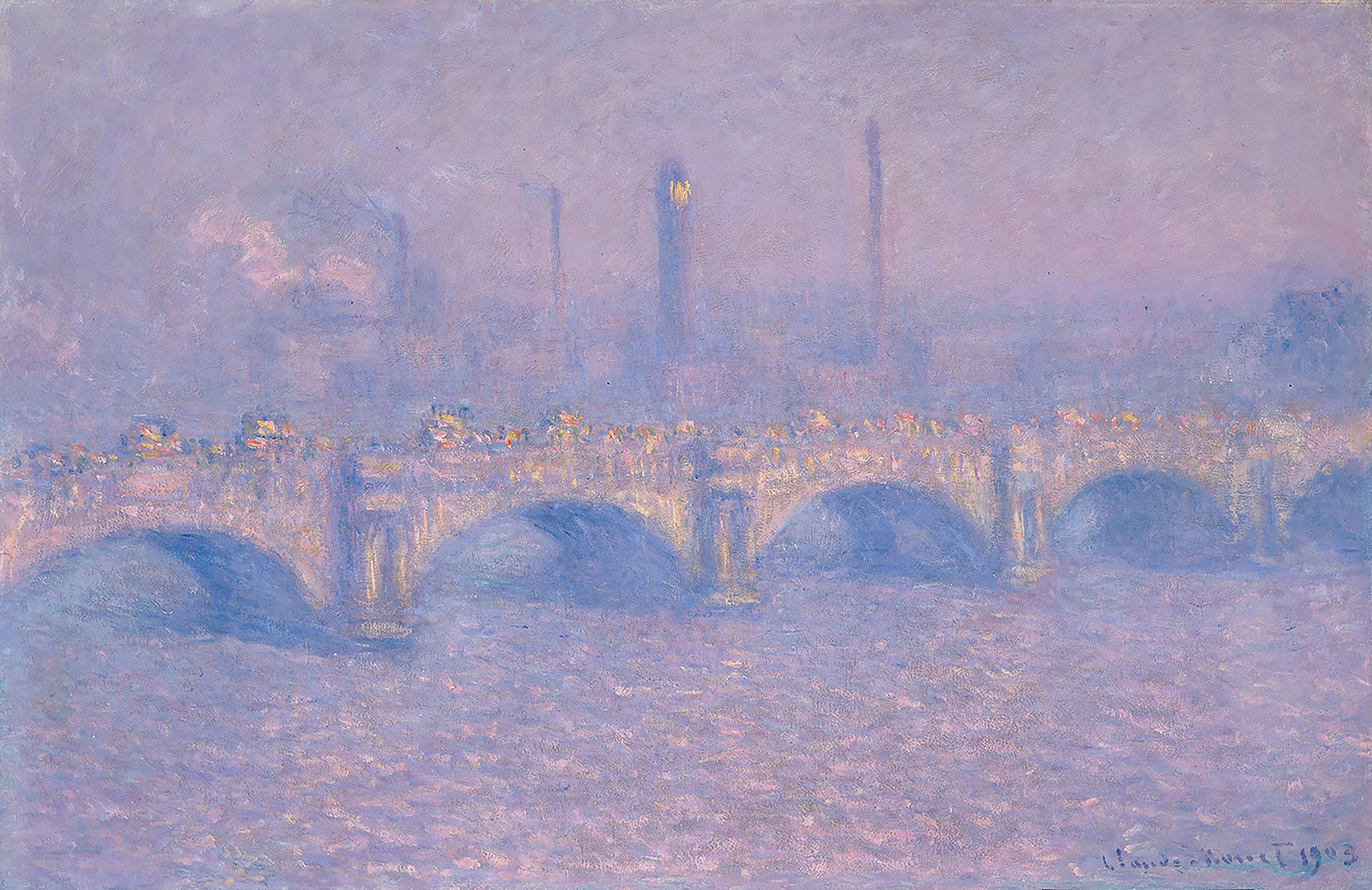 Waterloo Bridge, Sunlight Effect, 1903
