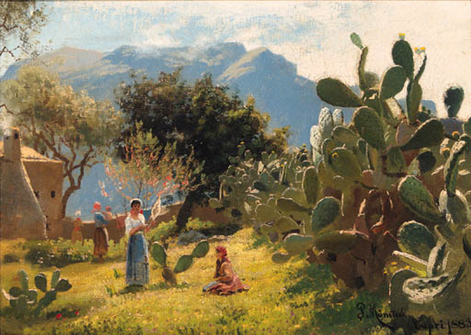 A Sunlit Garden on Capri. 1883