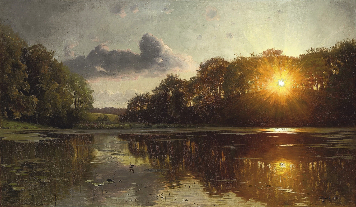Sunset Over a Forest Lake, 1895