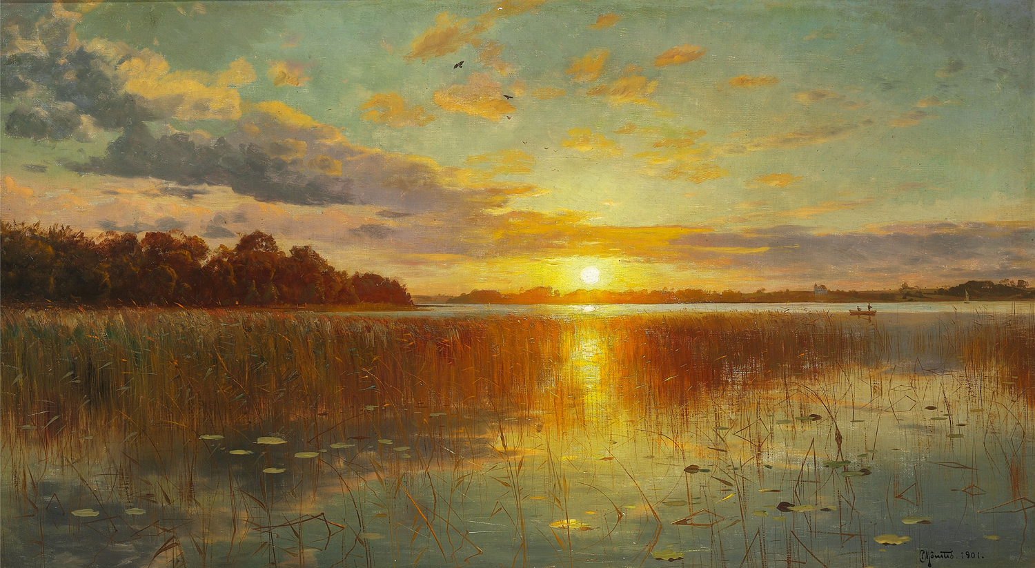 Sunset Over a Danish Fiord, 1901